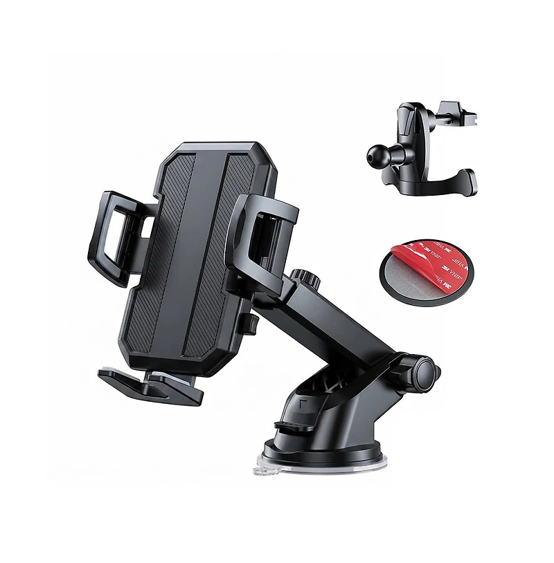 Gonez 3-in-1 Car Phone Holder Mount with Strong Suction Cup, Dashboard Windshield Air Vent Cell Phone Holder for iPhone and Android Smartphones