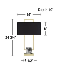 360 Lighting Carl 24 3/4" High Modern Table Lamps Set of 2 Metal Living Room Bedroom Bedside Nightstand