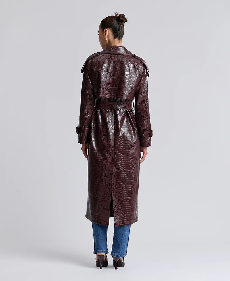 Avec Les Filles Women's Maxi Double-Breasted Trench Coat