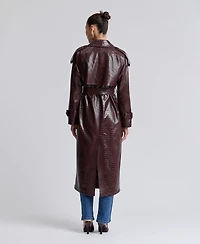 Avec Les Filles Women's Maxi Double-Breasted Trench Coat