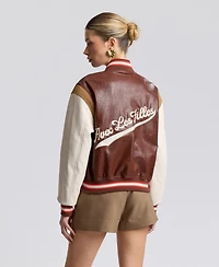 Avec Les Filles Women's Logo Varsity Colorblock Jacket