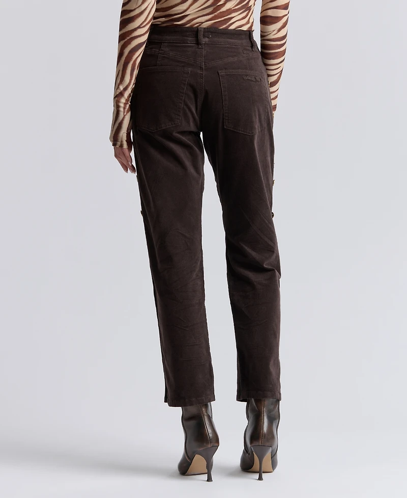 Avec Les Filles Women's High-Rise Yoke Detail Pants