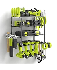 Xdovet Power Tool Organizer Wall Mount Drill Holder 4 Layer Storage