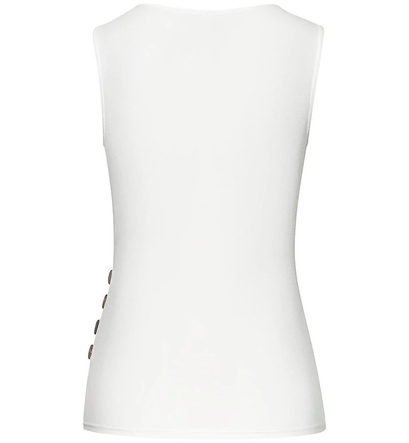 Lascana Women's Side Button Wrap Look Top