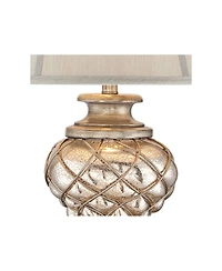 Barnes and Ivy Luke 33 3/4" Tall Large Traditional End Table Lamps Set of 2 Led Night Light Finish Mercury Glass