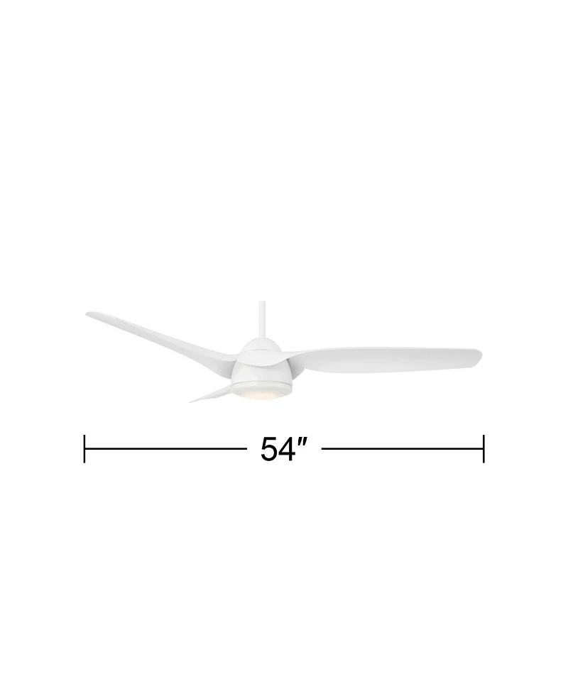 Casa Vieja 54" Sierra Modern Indoor Outdoor Ceiling Fan 3 Blade Led Light Remote Control Finish Bedroom Patio Damp Rated