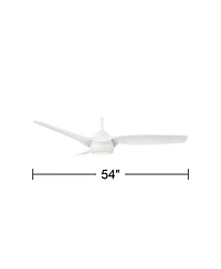 Casa Vieja 54" Sierra Modern Indoor Outdoor Ceiling Fan 3 Blade Led Light Remote Control Finish Bedroom Patio Damp Rated