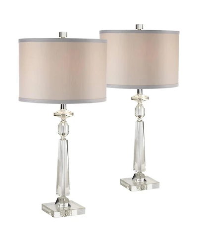 Vienna Full Spectrum Aline 27" Tall Geometric Modern Table Lamps Set of 2 Living Room Bedroom Bedside Nightstand