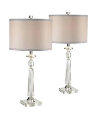Vienna Full Spectrum Aline 27" Tall Geometric Modern Table Lamps Set of 2 Living Room Bedroom Bedside Nightstand