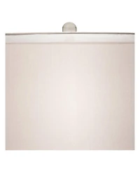 Possini Euro Design Modern Table Lamps 30.5" Tall Set of 2 Mercury Glass Chrome Twin Sheer Drum Shade for Living Room Family Bedroom Bedside