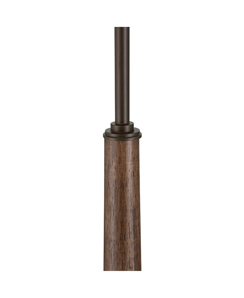 Franklin Iron Works Kipling Farmhouse Rustic 76" Tall Standing Floor Lamp Large Arc Foot Switch Bronze Wood Living Room Bedroom