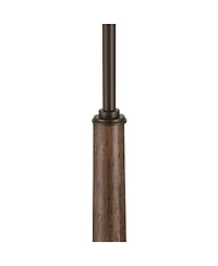Franklin Iron Works Kipling Farmhouse Rustic 76" Tall Standing Floor Lamp Large Arc Foot Switch Bronze Wood Living Room Bedroom