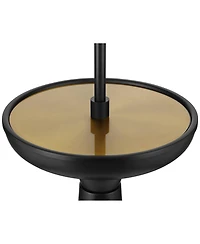 Possini Euro Design Otis Mid Century Modern 66" Tall Standing Floor Lamp Tray Table Pull Chain Metal Living Room House