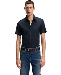 Boss by Hugo Men's Stretch Linen Slim-Fit Shirt
