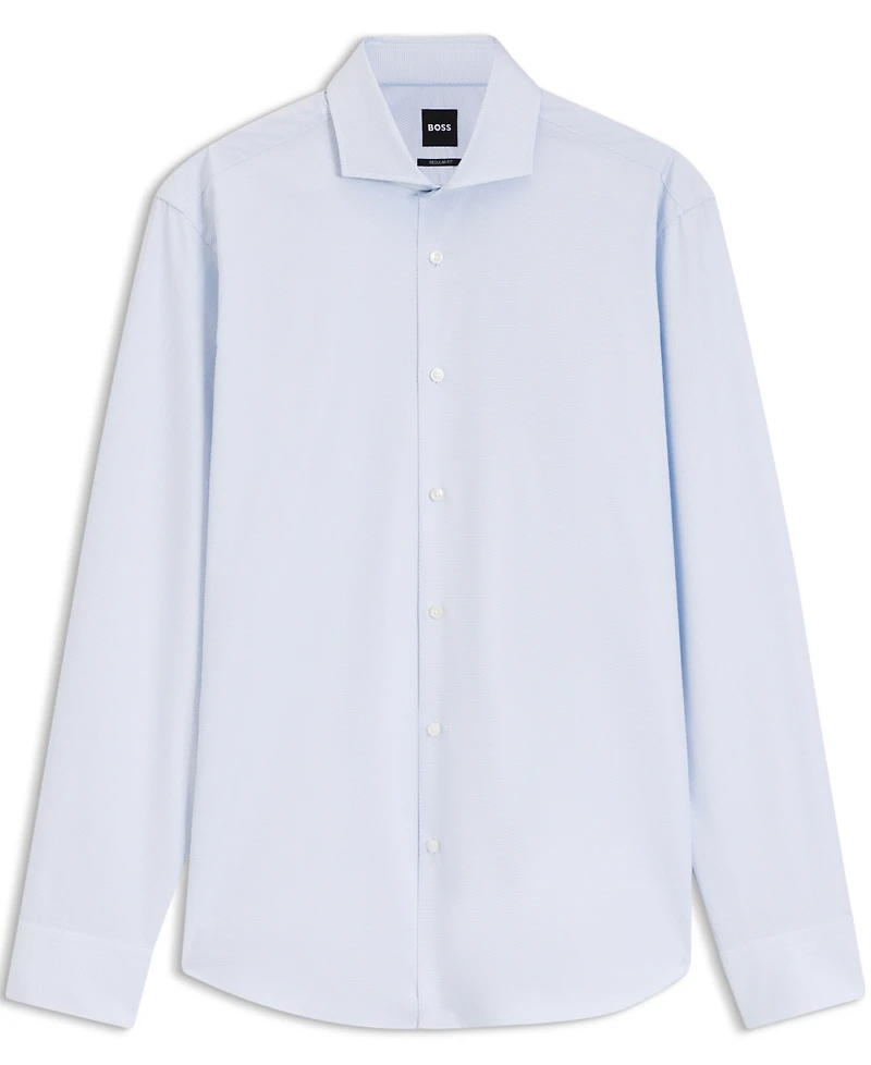 Boss by Hugo Men's Structured Cotton Regular-Fit Dress Shirt