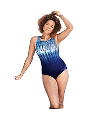 Swimsuits for All Women's High Neck Tummy Control One Piece Swimsuit