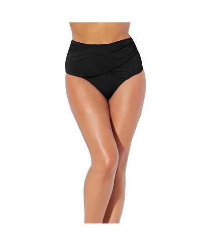 Swimsuits for All Women's High Waist Twist Swim Brief