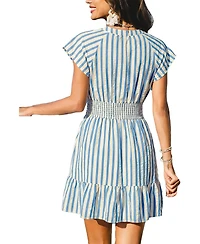 Cupshe Women's Azalea Striped Mini Beach Dress
