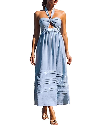 Cupshe Women's Secret Garden Blue Maxi Beach Dress