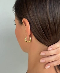 Adornia Gold Set of 2 Purse Hoop Earrings