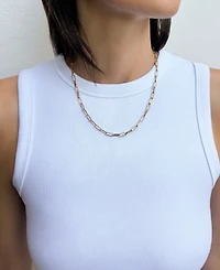Adornia Tarnish Resistant Gold Paperclip Chain Necklace