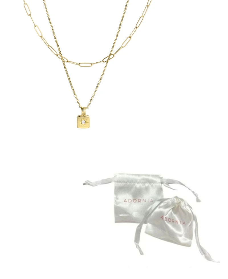 Adornia Gold-Plated Set of 2 Necklace