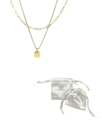 Adornia Gold-Plated Set of 2 Necklace