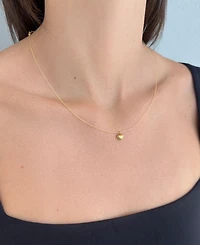 Adornia Tarnish Resistant Gold Heart Pendant Collar Necklace