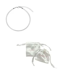 Adornia Tarnish Resistant Silver Herringbone Anklet