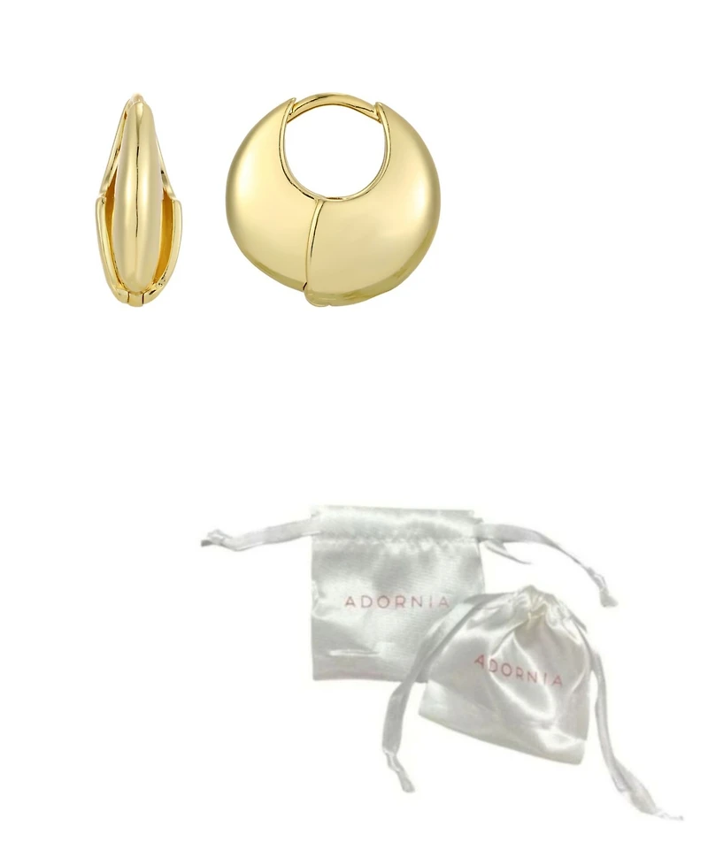 Adornia Gold Louvre Purse Hoop Earrings
