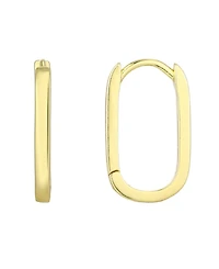 Adornia Gold Laperouse Rectangle Hoop Earrings