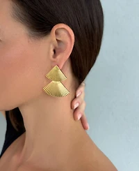 Adornia Gold Honore Statement Earrings