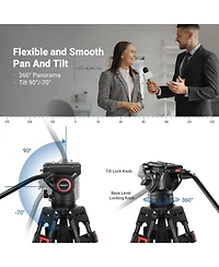 Neewer TP74 Camera Tripod with 17.6lb, 8kg