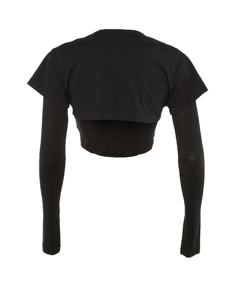 Pre-Owned Jacquemus Women's Layered Long-Sleeve Crop Top