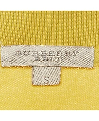 Pre-Owned Burberry Women's Burberry Brit Embellished Logo Long-Sleeve Polo Shirt