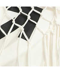 Pre-Owned Off-White Women's Macrame Fringe Detail T-Shirt