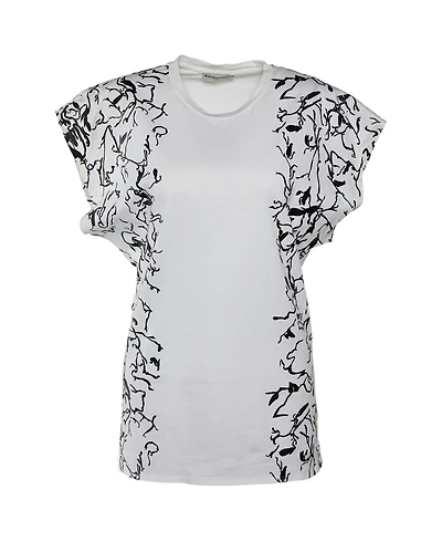 Pre-Owned Balenciaga Women's Abstract Print Cotton Crewneck T-Shirt