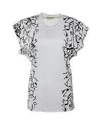 Pre-Owned Balenciaga Women's Abstract Print Cotton Crewneck T-Shirt