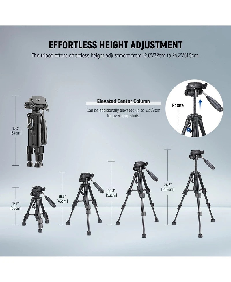 Neewer TP02 Camera Tripod with 13.2lb