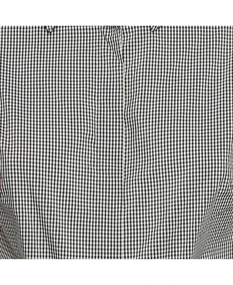 Pre-Owned Alexander Mcqueen Women's Gingham Puff-Sleeve Cotton-Blend Shirt