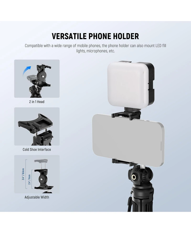 Neewer TP38 Camera Tripod for select iPhone models