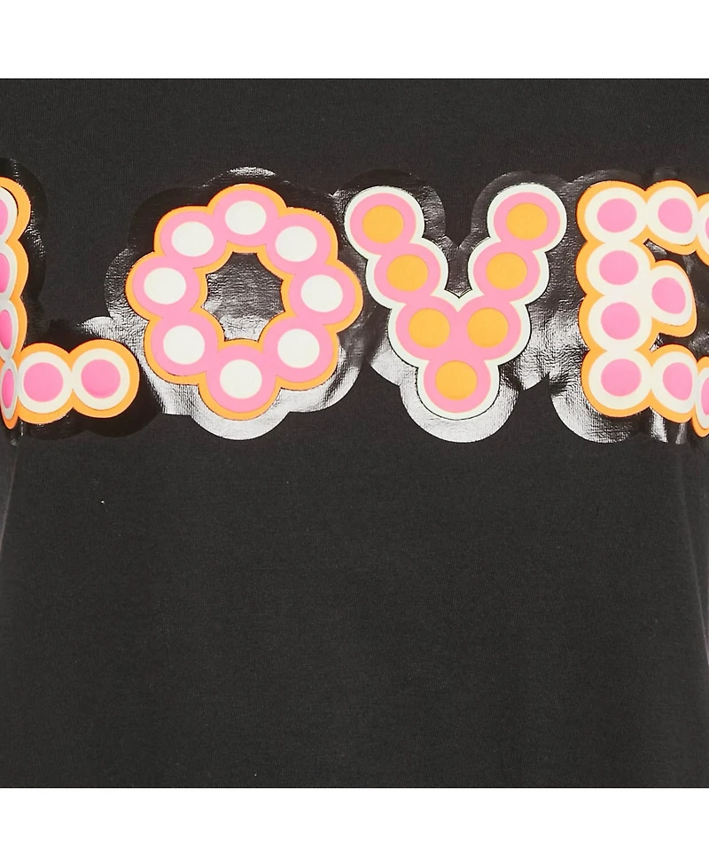 Pre-Owned Fendi Women's Love Applique Cotton T-Shirt