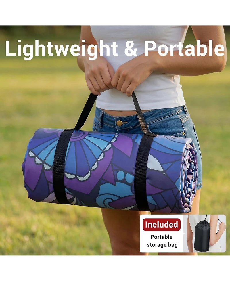 Aofar Boho Picnic Blanket Outdoor Waterproof Sand Beach Mat Packable Camping Hiking Travel Gear