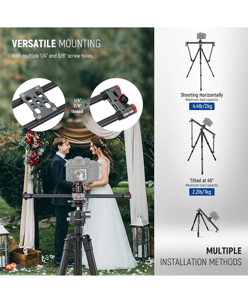 Neewer CS1M Camera Mounting Accessory with 40cm for select GoPro, Dji and Insta360 action cameras