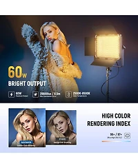 Neewer PL60B Led Video Light with 26600Lux, 2500K-8500K