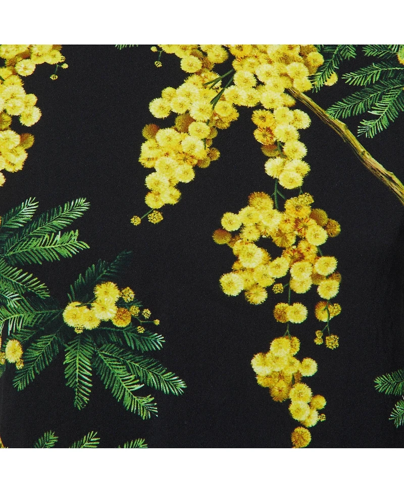 Pre-Owned Dolce & Gabbana Women's Pre-Owned Dolce and Gabbana Acacia Print Stretch Crepe Top