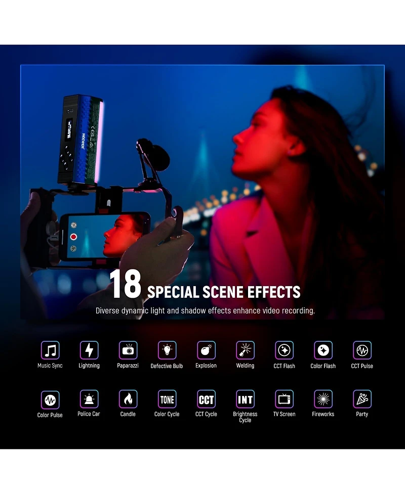 Neewer TL98C Led Video Light with 2600mAh, 10000K, CRI97
