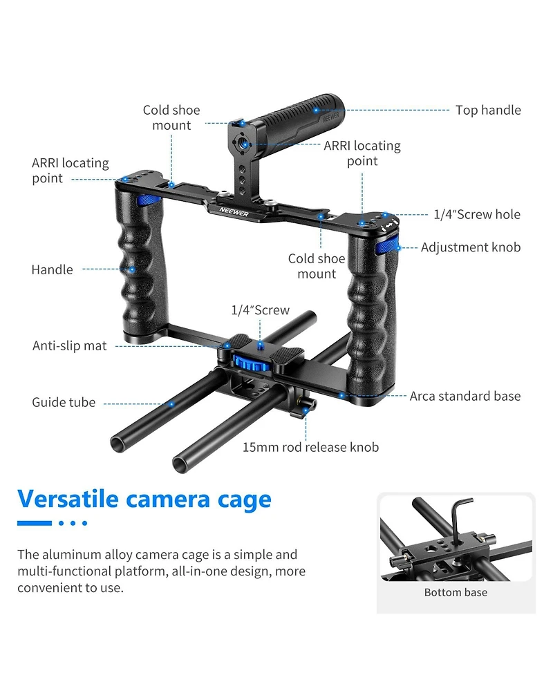 Neewer A7S Camera Mounting Accessory for Sony A7S Iii A7IV A6600 Canon Eos R5C