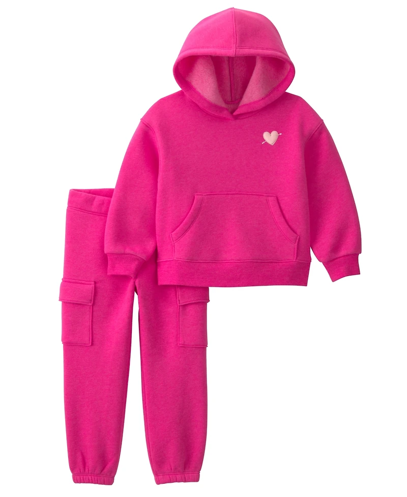 Carter's Baby Girls' Heart Fleece Hoodie and Pants, 2-Piece Set