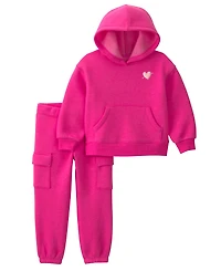Carter's Baby Girls' Heart Fleece Hoodie and Pants, 2-Piece Set